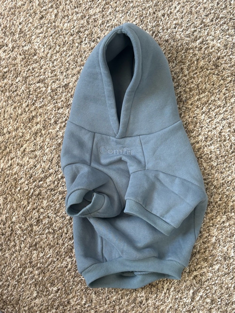 Comfrt Blue-Grey Cozy Cotton Hoodie